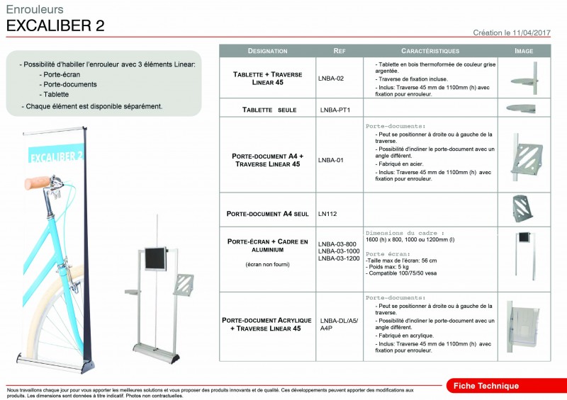 Création porte documents fiche technique